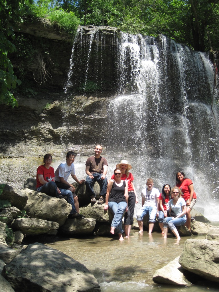 Group photo at Rock Glen Falls